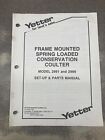 Yetter Frame Mounted Conservation Coulter 2991 2999 Parts Manual 2565-579