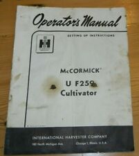 Vintage Operators Mccormick U F259 Cultivator International Harvester