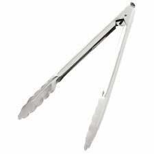 Vogue 10in Catering Tongs With Spring Loaded Mechanism Made Of Stainless Steel