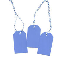 100 Blank Cornflower Blue Price Tags Withstrings Medium Gift Tag 1 12 X 2 14 In