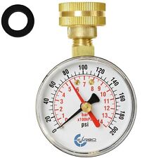 Carbo Instruments 2 12 Water Pressure Test Gauge 200 Psi 34 Female Hose