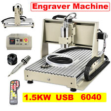 Usb 15kw Vfd 3 Axis Cnc 6040 Engraver Woodworking Machine Desktop Router With Rc