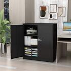 Metal Storage Cabinet Metal Locking Cabinet With 2 Adjustable Shelves 41.6h Us