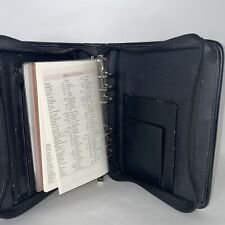 Franklin Covey Black Leather Zipper 6 Ring Planner Binder 8 X 65