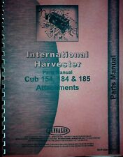 Ih International 154 184 185 Cub Tractor Attachments Parts Manual Catalog