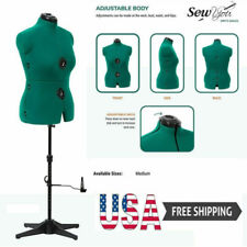 Adjustable Sewing Dress Form Female Mannequin Torso Stand Medium Size Opal Green