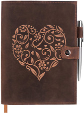 Refillable Leather Journal Lined Notebook Journals For Women With Embossed