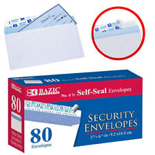 80 Self Seal White Envelopes Letter Mailing Shipping Security Mail Peel 6 34
