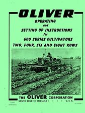 Oliver 600 Cultivator 2 4 6 8 Rows Operators Manual