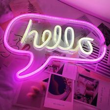Led Neon Display Commercialbusiness Sign Shop Advertising Wall Lamp Hello Us