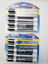 Expo Black Chisel Tip Dry Erase Markers Lot Of 2 Packs Of 5 Whiteboard Pens