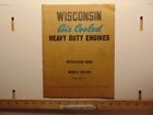 Vintage Wisconsin Air Cooled Heavy Duty Engines Models Vm4-vp4 Instruction Book