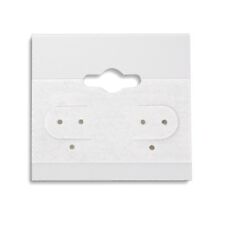 2000 White Hanging Earring Display Cards 2h X 2w With Lip