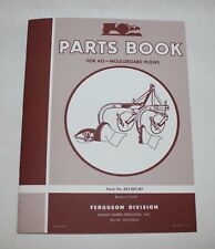 Ferguson Ao Moldboard Plow Parts Book List Part Manual Reference Guide
