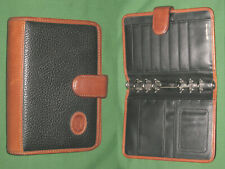 Compact 10 Black Amp Brown Leather Liz Claiborne Planner Binder Franklin Covey