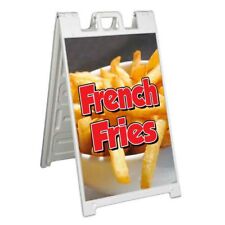 French Fries Signicade 24x36 Aframe Sidewalk Sign Banner Decal Food