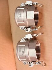 2 New Dixon Rd300 3 Inch Stainless Ss Boss Lock Cam Groove Coupling Threaded