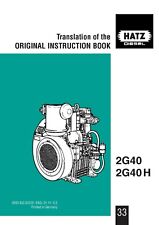 2g40 Hatz Diesel Engine Instructional Maintenance Manual