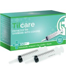 60ml Catheter Tip Syringe With Covers 50 Pack By Tilcare Sterile