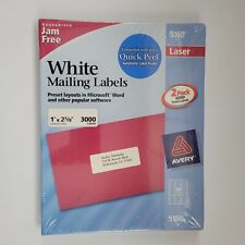 New Listing6000 Avery 5160 White Address Mailing Shipping Label 1 X 2 58 2 Pack Of 3000