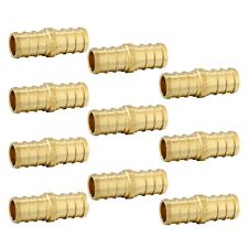 10 Pcs Efield 1 Inch X 1 Inch Pex Coupler Barb Crimp Brass Fitting Lead Free