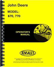 John Deere 670 770 Sn 100001 Amp Up Tractor Operators Manual Jd O Omm95326