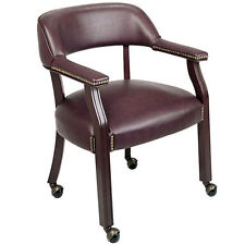 Traditional Conference Chair Meeting Room Burgundy Or Black With Wheels Casters