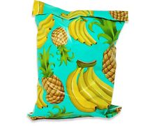 Poly Mailers 10x13 Tropical Theme Teal Pineapple Banana Shipping Mailing Aqua