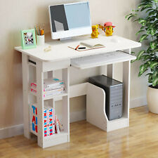 Computer Desk Small Home Office Workstation With Sliding Keyboard Tray Amp Shelf