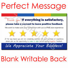 New Listing100 For Ebay Thank You Cards Single Sided Blank Writable Back Selling At A Loss