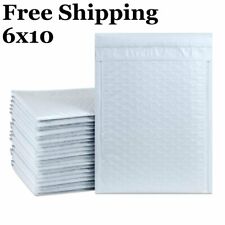 1 500 0 6x10 Poly White Bubble Padded Mailers Fast Shipping