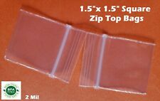Clear 1 12 X 1 12 Mini Zip Seal Lock Top Plastic Bags 2mil Jewelry Pill