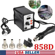 858d Hot Air Gun Kit Rework Station Smd Iron Soldering Solder Holder With3nozzles