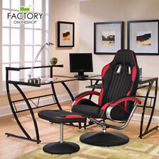 Gaming Office Chair Swivel Racing Recliner Ottoman Computer Desk Stool Leather