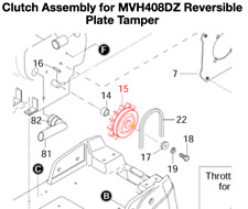 Multiquip Mikasa Clutch Assembly For Mvh408dz Reversible Plate Tamper 468352380