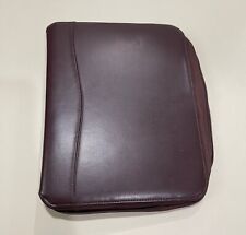 Franklin Covey Brown Faux Leather Classic 7 Ring Binder Zipper Closure 125ring