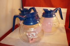 3 Commercial Coffee Pots Decanters Replacements Carafe Bunn Germany Blue Handle