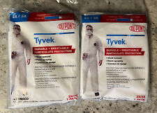 Two 2 New Tyvek Protective Suitscoveralls Size 2x3x 14324