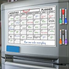 Scribbledo Magnetic Dry Erase Monthly Calendar Planner White Board Sheet For