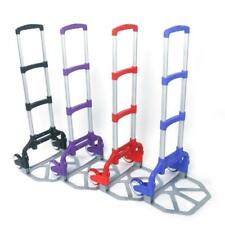Portable Folding Cart Collapsible Trolley Luggage Push Hand Trucks Moving Cart
