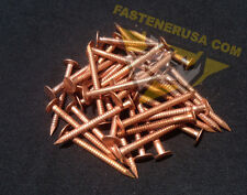 1 34 Annular Ring Shank Solid Copper Roofing Nails 10 Gauge 50 Pcs