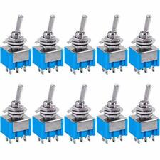 10pcs Mts 202 6a 125vac 6 Pin Dpdt Onon Position Mini Toggle Switch Industrial