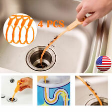 Drain Snake Clog Remover Hair Removal Cleaning Tool Plumbing Pipe Sewer 4 Pack