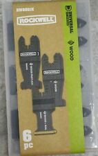 Rockwell Rw8981k 6pc Oscillating Multitool End Cut Blades Withuniversal Fit System