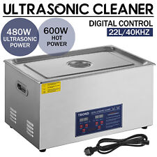 Stainless Steel 22l Liter Industry Ultrasonic Cleaner Heated Heater Withtimer New