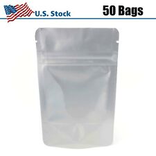 3 X 5 Small Reclosable Smell Proof Zip Lock Bag 10 Pack Clear Silver