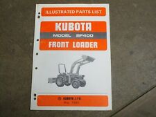 Kubota Bf400 Loader Parts Manual