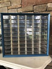 Vintage 60 Drawer Metal Akro Mills Small Parts Storage Organizer Cabinet Bin