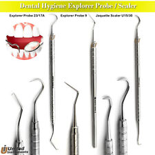 Dental Hygiene Kit Tartar Scaper Calculus Plaque Remover Probes Explorer Scaler