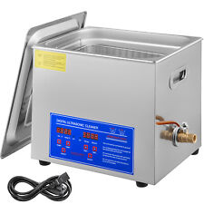 Vevor Ultrasonic Cleaner 10l Stainless Steel Cleaning Equipment Heated Withtimer
